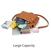levne Tašky přes rameno-Dámské Crossbody kabelka Taška přes rameno Aktovka PU kůže Nakupování Denní Zip Nastavitelná Velká kapacita Voděodolný Pevná barva Vínově rudá Černá Hnědá