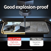 رخيصةأون جرابات آيفون-غطاء زجاجي مزدوج مغناطيسي لهاتف iPhone 16 15 14 13 12 11 Pro Max Plus Mini – إطار معدني واقي كامل للجسم مع واقي عدسة، زجاج مقسى، تصميم لون موحد