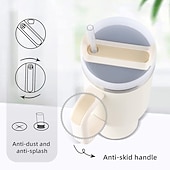 economico Bicchieri-bicchiere estivo con manico da 40 once e coperchio di paglia, bottiglia d&#039;acqua in acciaio inossidabile 304, bicchieri da viaggio isolati con tazza ghiacciata per tè e caffè regalo, tazza per auto di grande capacità con cannuccia