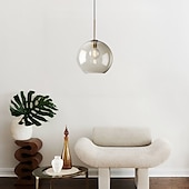 cheap Island Lights-20 cm Single Design Pendant Light Glass Glass Electroplated Vintage Nordic Style 110-120V 220-240V