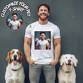 levne pánské zakázkové oblečení-zakázkové pánské tričko bavlna personalizované foto design obrázek text dopis grafika potisky posádka krk černá bílá červená modrá šedá tričko s krátkým rukávem sportovní móda ležérní léto
