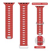 economico Cinturini per Apple Watch-Banda oceanica Compatibile con Cinturino dell&#039;Apple Watch 38mm 40mm 41mm 42mm 44mm 45mm 49mm Impermeabile Regolabili Donne Uomini Silicone Cinturino di ricambio per iwatch Series Ultra 8 7 6 5 4 3 2