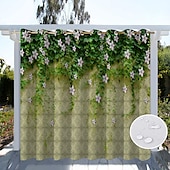 billiga Vattentäta gardiner-vattentäta utomhusgardiner för inomhusbröllop uteplats tjock sekretesshylsa gardiner för bröllop sovrum, vardagsrum, veranda, pergola, cabana, 1 panel