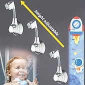 cheap Bathroom Gadgets-Shower Bracket, No-Punch Wall Mounted Shower Holder, 360° Rotating And Adjustable Handheld Shower Head Base, Strong Adhesive And Waterproof Bathroom Accessories