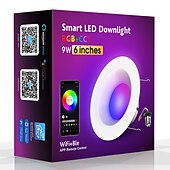 levne Smart noční světlo-chytré led vestavné osvětlení rgbcw rgbcw světla měnící barvu wifi plechovky s přepážkovým lemem retrofit downlight kompatibilní s alexa&amp;amp; ovládání aplikace asistenta google