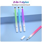 cheap Universal Accessories-2 Pack 2 In 1 Stylus Pen Cellphone Tablet Capacitive Touch Pencil For Iphone Samsung Universal Android Phone Drawing Screen Pencil