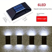 cheap Outdoor Christmas Lights-Solar Wall Sconce Outdoor Decoration Garden Wall Light IP65 Waterproof Up and Down Luminous Outdoor Garden Decoration Fence Light