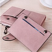 お買い得  カードホルダーとケース-女性の新しい pu レザーリベットショート財布ジッパーコインカードホルダー女性コインクラッチ財布財布マネーバッグ