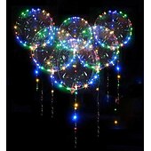 tanie Łańcuchy świetlne baterii-Eleganckie przyjęcie weselne led balon świecący przyjęcie artykuły ślubne dekoracja przezroczysta bańka dekoracja przyjęcie urodzinowe wesele led balony sznur świateł prezent świąteczny