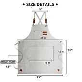 cheap Aprons-Chef Apron For Women and Men, Kitchen Cooking Apron, Personalised Gardening Apron with Pocket Work Aprons Cross Back Heavy Duty Adjustable