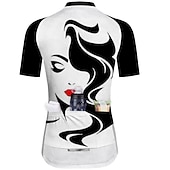 economico Maglie da donna-Per donna Maglia da Ciclismo Grafico Manica Corta Bicicletta Maglia Top con 3 tasche posteriori Mountain Bike MTB Ciclismo su strada Asciugatura Rapida Strisce Riflettenti Tasca Posteriore Traspirante