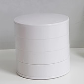 voordelige badkamer organisator-roterende sieraden organizer, 1pc roterende meerlaagse desktop opbergdoos, haaraccessoires sieraden make-up doos met deksel, stofdichte sieradendoos, sieraden opbergdoos