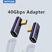 お買い得  ケーブル-USB c アダプタ、90 度直角、タイプ c オス - メス アダプタ エクステンダ サポート 100w 高速充電 40gbps データ転送 ラップトップ、タブレット、携帯電話用の 8k@60hz ビデオ出力