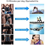 ieftine Aparat de Masaj-stimulator muscular abdominal antrenor ems abs fără fir picior braț burtă exercițiu simulatoare electrice masaj presa antrenament acasă sală