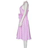 voordelige Koppel- en groepskostuums-koppels film rollerblade outfits pop y2k cowgirl pakken jumpsuit jurk felroze mannen vrouwen koppel cosplay kostuum halloween carnaval maskerade