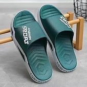 abordables Sandales décontractées-sandales à enfiler sportives pour hommes | pantoufles confortables et légères à enfiler pour une tenue décontractée, au bord de la piscine ou à la plage – conception respirante à bout ouvert avec imprimé lettre tendance