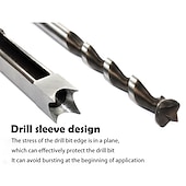cheap Drill Bit Set-Square Hole Drill Bits for Wood, Woodworking Hole Saw Mortising Chisel Drill Bits1/4 inch, 5/16 inch, 3/8 inch, 1/2 inch