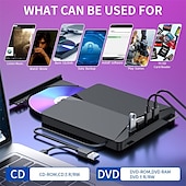 tanie Kable i adaptery-XD013 Zewnętrzny napęd DVD USB typu C 3.0 Reader Player Nagrywarka
