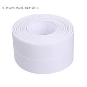 お買い得  浴室用ガジェット-2 パックテープコーキングストリップ PVC 自己粘着コーキングシールテープキッチンシンクトイレ浴室シャワーと浴槽 2.2 センチメートル * 3.2 メートル/0.87 * 126 インチ