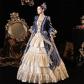 preiswerte Kleider-Gotisch Rokoko Viktorianisch Kleid Partykostüm Abschlussballkleid Prinzessin Dame Einfarbig Ballkleid Kostüm Damen Halloween Karneval Valentinstag Leistung Abendgesellschaft Maskerade Erwachsene Kleid