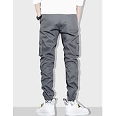 economico Pantaloni cargo-Per uomo Pantaloni cargo Tasca con patta Liscio Comfort Traspirante Esterno Giornaliero Per uscire Di tendenza Informale Nero Verde militare