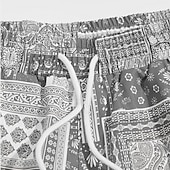 cheap Men&#039;s 3D Sweat Shorts-Men&#039;s Paisley Color Block Flower / Floral Shorts Summer Shorts Beach Shorts Mid Waist Streetwear Hawaiian Designer Casual Daily Holiday Elastic Waist 3D Print Drawstring Designer Clothing Apparel