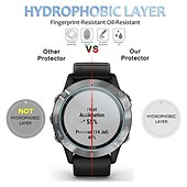 baratos Protetores de ecrã para Smartwatch-1 Pça. 2 pcs 3 Pças. Assista Protetor de Tela Compatível com Garmin Fenix 7/7X / 7S Fenix ​​5s Fenix Fenix 6 Fenix 6 pro Cobertura máxima Sensível ao toque Sem Bolhas Vidro Temperado Acessórios de