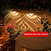 cheap Outdoor Wall Lights-Solar Fence Lights Outdoor Waterproof Garden Lights Solar Wall Lights for Fence Yard Villa Garden Garage Deck Stairs Landscape Decoration