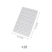 economico Portagioie e porta trucchi-1 pz portatile trasparente contenitore di monili orecchini collana orecchino piatto scatola di immagazzinaggio di colore piccolo e squisito orecchini scatola anti ossidazione
