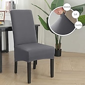 cheap Dining Chair Cover-Dining Chair Covers, Burgundy Stretch Chair Cover, Spandex High Back Chair Protector Covers Seat Slipcover with Elastic Band for Dining Room,Wedding