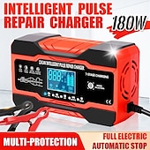 levne Testery a detektory-10ampérová nabíječka autobaterií 12V a 24v inteligentní plně automatická nabíječka baterií udržovací udržovací nabíječka pro sekačky na trávu lodní mořské olověné baterie