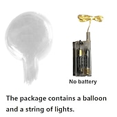 tanie Łańcuchy świetlne baterii-Eleganckie przyjęcie weselne led balon świecący przyjęcie artykuły ślubne dekoracja przezroczysta bańka dekoracja przyjęcie urodzinowe wesele led balony sznur świateł prezent świąteczny