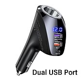 economico Kit vivavoce bluetooth per auto-Caricatore per auto da 150W - Ricarica super veloce USB tipo C PD 4.0 e Quick Charge 3.0 adattatore accendisigari
