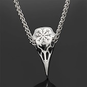 ieftine Accesorii și altele-colier viking craniu de corb pandantiv odin rună amuletă bijuterii pirați medievale pentru bărbați retro vintage