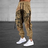 preiswerte Sweatpants-Herren Jogginghose Trainingshose Jogginghose Jogger Hose Hosen Kordelzug Elastische Taille 3D-Druck Tier Tiger Grafik-Drucke Komfort Sports Outdoor Casual Täglich Baumwollmischung Strassenmode