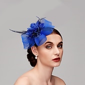 economico Fascinator-Fascinatori  Cappelli  Fasce per capelli in tulle  piume  rete con 1 pezzo Matrimonio  Occasione speciale  Copricapo per tea party per un&#039;ottima impressione Fascinatori del Derby Giornata di corsa