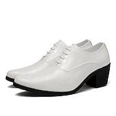 preiswerte Formell-Herren-Oxford-Schnürschuhe aus weißem Lacklederimitat – elegante Schuhe mit Blockabsatz und Krokodilprägung im Vintage-Stil für Hochzeiten, Partys und formelle Anlässe