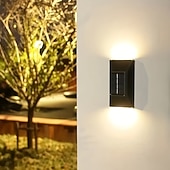 cheap Outdoor Christmas Lights-Solar Wall Sconce Outdoor Decoration Garden Wall Light IP65 Waterproof Up and Down Luminous Outdoor Garden Decoration Fence Light