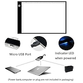 cheap Computers &amp; Tablets-A4 LED Light Pad, Tracing Light Table with Scale Art, Light Table with USB Power, Ultra-Thin Copy Board