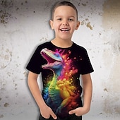 levne 3D zvířata pro chlapce-Chlapecké 3D Grafika Zvíře Dinosaurus Tričko Košilky Krátký rukáv 3D tisk Léto Jaro Aktivní Sportovní Módní Děti 3-12 let Venkovní Ležérní Denní Běžný