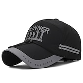 preiswerte Baseballkappe für Herren-Herren Cap Basecap Kappe Schwarz Rote Polyester reflektierende Streifen Reise Strand Design Outdoor Urlaub Glatt Einstellbar Windundurchlässig