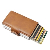 Pop Up RFID Credit Card Holder Wallet Credit Card Holders PU Leather Blocking Rfid Wallet Men Id Card Holder Aluminum Card Case Purse4