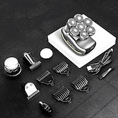 cheap Shaving &amp; Hair Removal-Men&#039;s Electric Head Shaver Razor - Rechargeable Cordless Hair Shaving Razors For Bald Man 6 In 1 Waterproof Wet Dry Beard Trimmer Body Hair Cutting Clipper Grooming Kit 7 Rotary Heads