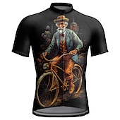 abordables Maillots pour hommes-Homme Maillot Velo Cyclisme Manche Courte Cyclisme Maillot Top avec 3 poches arrière VTT Vélo tout terrain Vélo Route Respirable Séchage rapide Evacuation de l&#039;humidité Bandes Réfléchissantes Noir