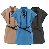 levne Topy-Retro Středověké Renesanční Halenka / košile Ren Faire Pirát Viking Elfí Chlapecké Viking Fantazie předvečer Všech svatých Karneval Plesová maškaráda Dospělé Tričko Celý rok