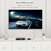 cheap TV Boxes-RCA To HDMI,AV To HDMI Converter1080P  Mini RCA Composite CVBS Video Audio Converter Adapter Supporting PAL/NTSC For TV/PC/ PS3/ STB/Xbox VHS/VCR/Blue-Ray DVD Players