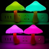 economico Luci notturne plug-in-luce notturna a led con sensore plug-in lampada luce notturna a fungo luce notturna magica a 7 colori che cambia mini belle luci notturne a forma di fungo per adulti luce notturna per bambini