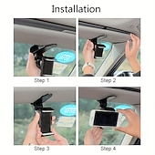 cheap Car Holder-Sun Visor Phone Mount Car Phone Holder For Car Universal 360 Rotating Car Mount Support Clip Bracket Cradle Clip Compatible To Smartphones