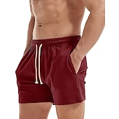 billiga Svett shorts-Herr Rosa shorts Atletiska shorts Svett shorts Träningsshorts Ficka Slät Komfort Andningsfunktion Utomhus Dagligen Utekväll Mode Ledigt Svart Vit