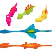 cheap Gags &amp; Practical Joke Toys-10PCS Catapult Launching Dinosaur Toys - Fun Tricky Slingshot for Kids&#039; Party Gifts &amp; Stress Relief!